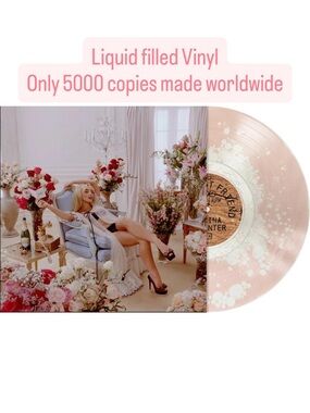 Sabrina Carpenter Limited 5000 copies only champagne Filled Liquid Vinyl Record